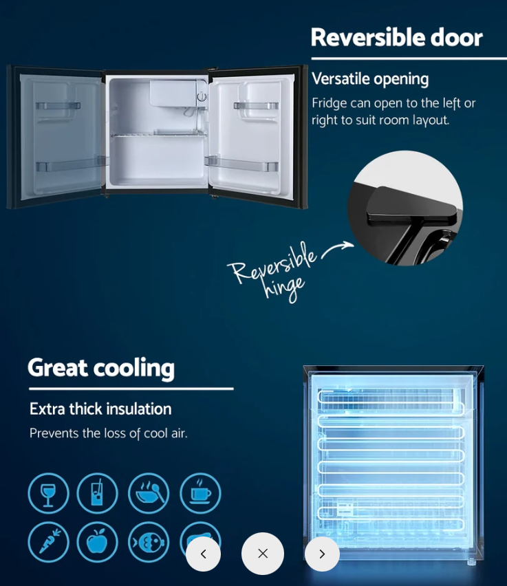 Devanti 48L Bar Fridge Black