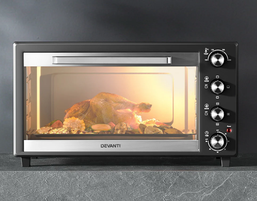 Devanti 60L Convection Oven Electric Fryer Ovens 2000W