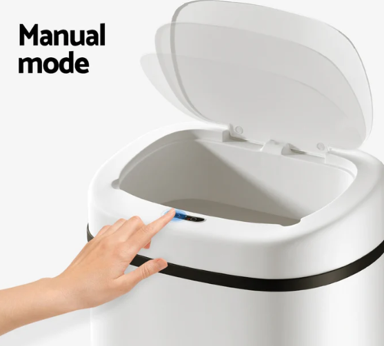 Devanti 82L Motion Sensor Bin Rubbish Automatic White