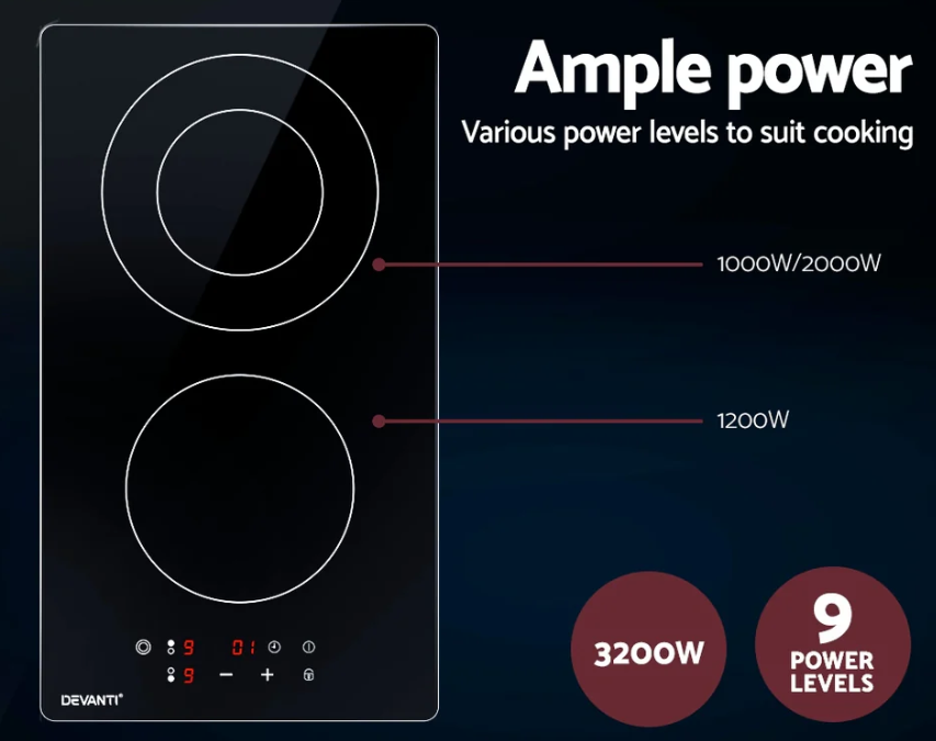 Devanti Electric Ceramic Cooktop 30cm