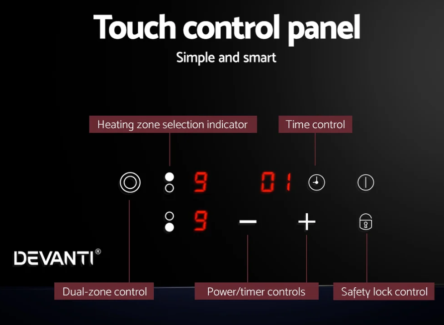 Devanti Electric Ceramic Cooktop 30cm