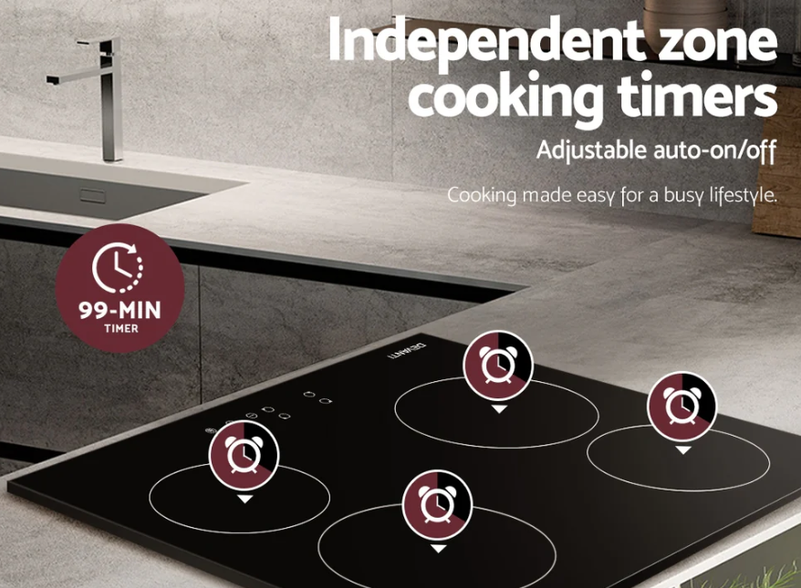 Devanti Electric Ceramic Cooktop 60cm Touch Control