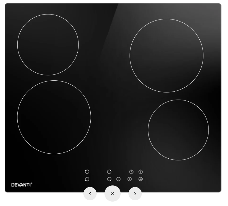 Devanti Electric Ceramic Cooktop 60cm Touch Control