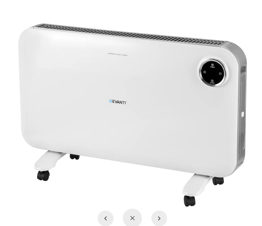 Devanti Electric Convection Heater Panel White 2000W