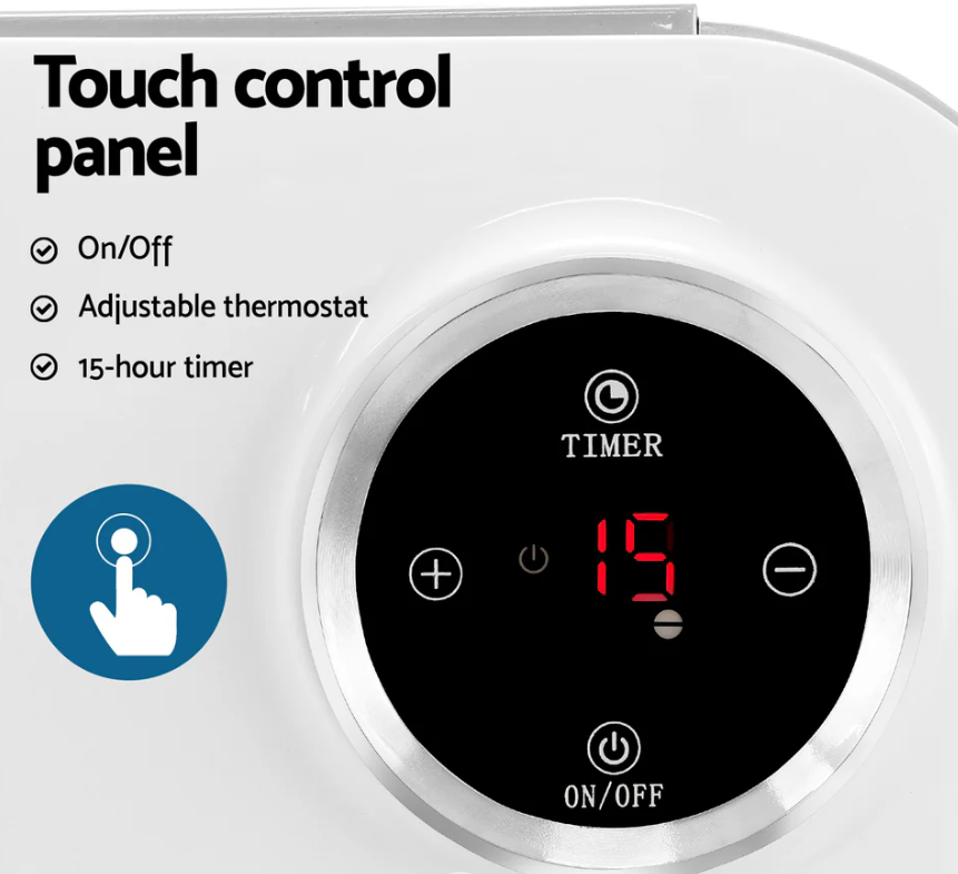 Devanti Electric Convection Heater Panel White 2000W