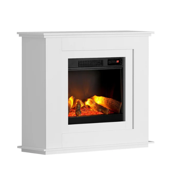 Devanti Electric Fireplace Fire Heater 2000W White