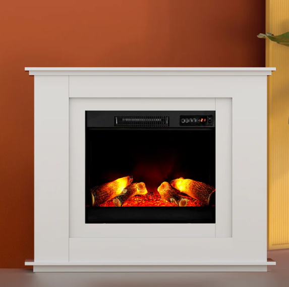 Devanti Electric Fireplace Fire Heater 2000W White