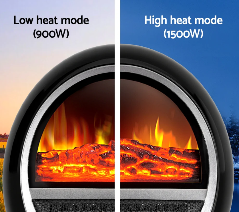 Devanti Electric Fireplace Fire Heaters 1500W