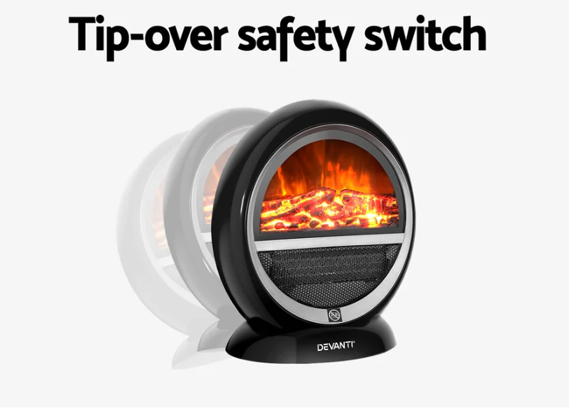 Devanti Electric Fireplace Fire Heaters 1500W