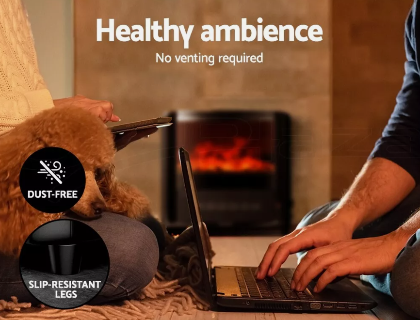 Devanti Electric Fireplace Fire Heaters 2000W
