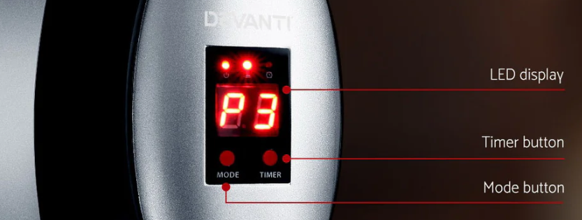 Devanti Electric Strip Heater Radiant Heaters 1500W