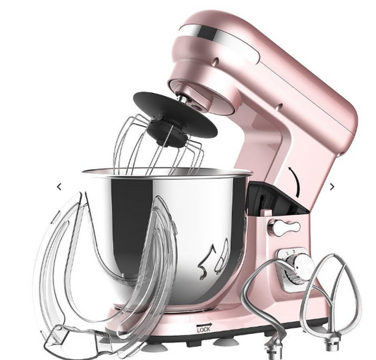 Advwin 6.5L 1400W Stand Mixer, 6-Speed Pink Electric Food Mixer