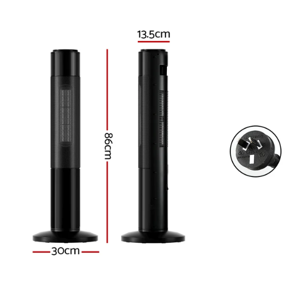 Devanti Ceramic Tower Heater 3D Flame 2000W