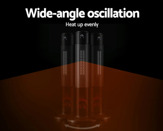 Devanti Ceramic Tower Heater 3D Flame 2000W