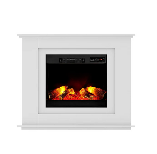 Devanti Electric Fireplace Fire Heater 2000W White