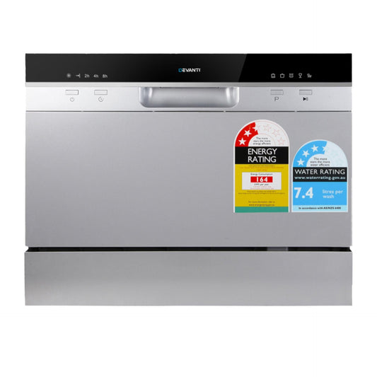 Devanti Benchtop Dishwasher 6 Place Setting Silver
